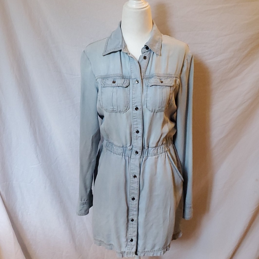 GUESS Tencel Denim Button Down Dress